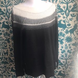 🌼APT. 9 Black, cream, silver sweater; worn once